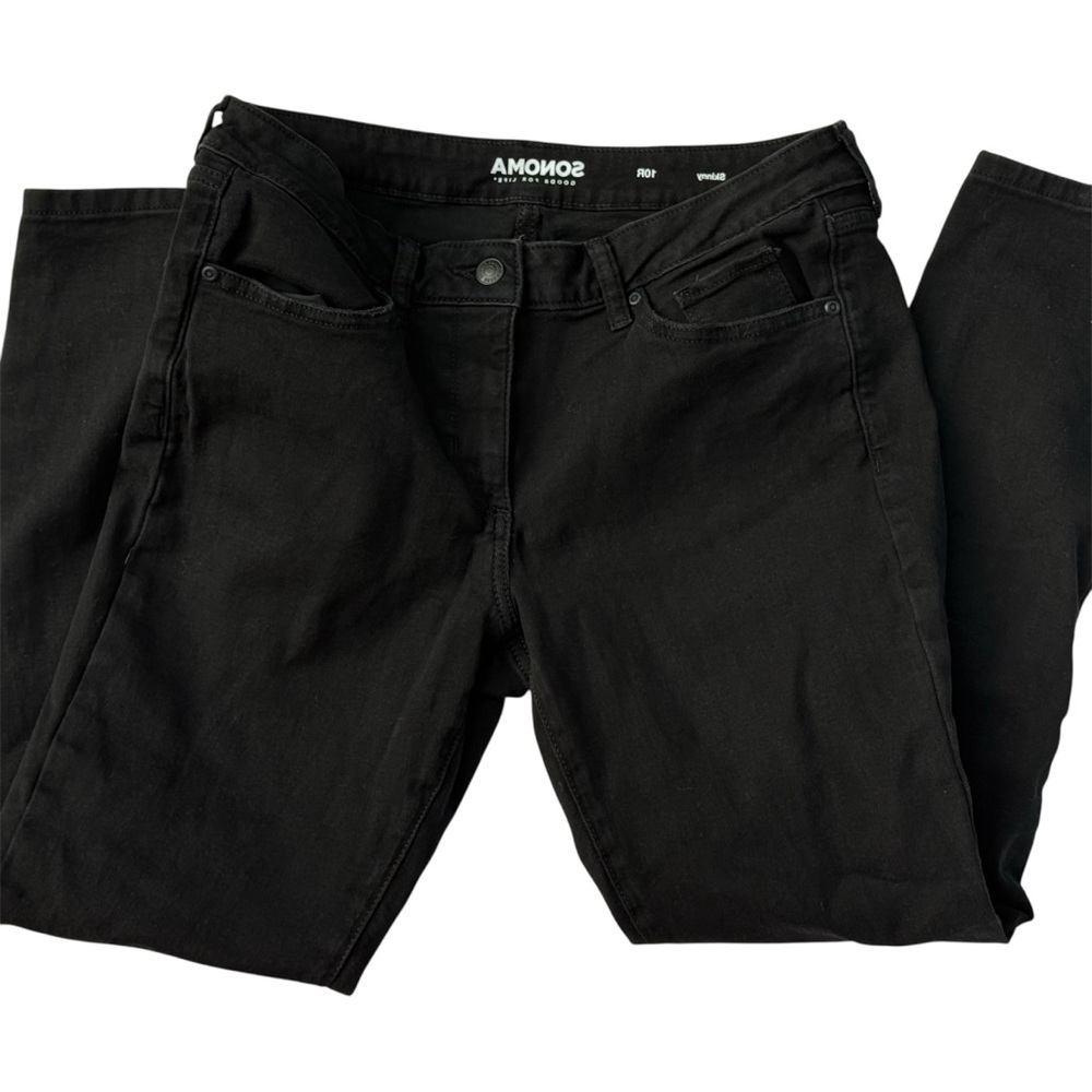 Sonoma Women's Dark Black Skinny Jeans